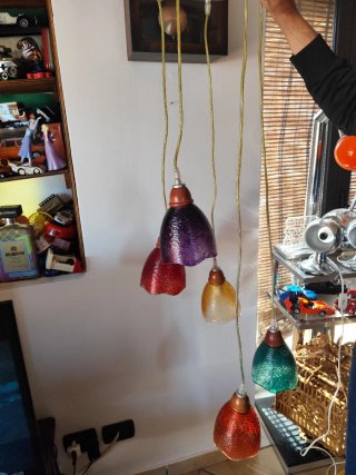 Lampadario a sospensione multicolore