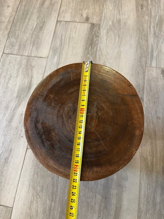 Taburete madera tallada elefante