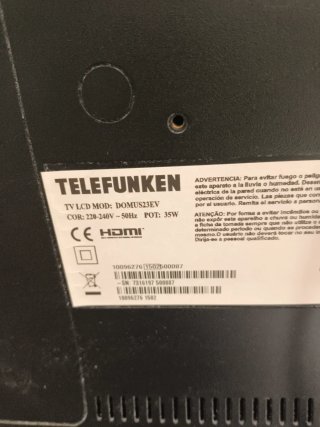 Televisor Telefunken Negro 23 " pulgadas.