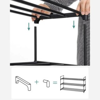 Juego de 2 Zapateros Negro SONGMICS LSA06BK