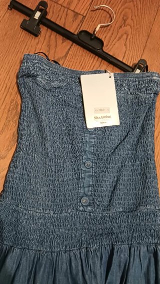 Abito  jeans a fascia elasticizzato Miss Bonbon
