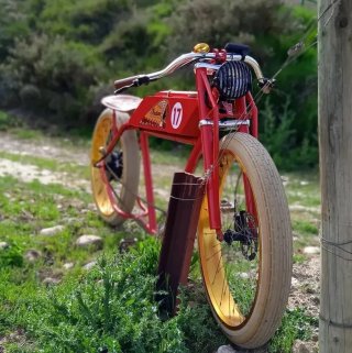 Bicicleta retro eléctrica Ruff estilo boardtrack