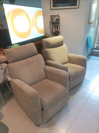 2 Sillones Reclinables Tela Bei