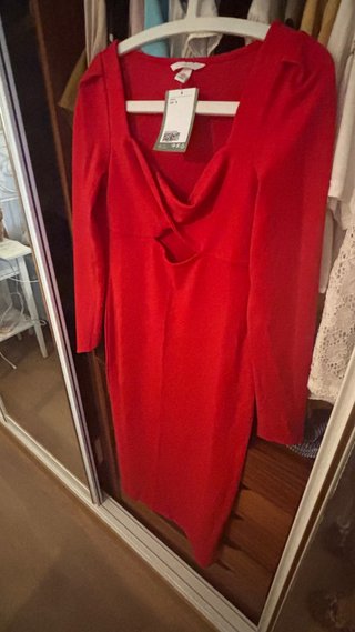 Vestido H&M Rojo Talla S/36/8