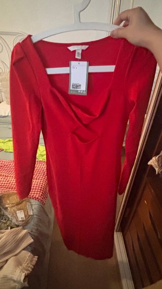 Vestido H&M Rojo Talla S/36/8