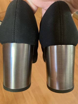 Zapatos Pedro Miralles Talla 37 Tacón Cuadrado Neg