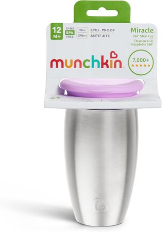 Munchkin taza bebé acero inoxidable antiderrame