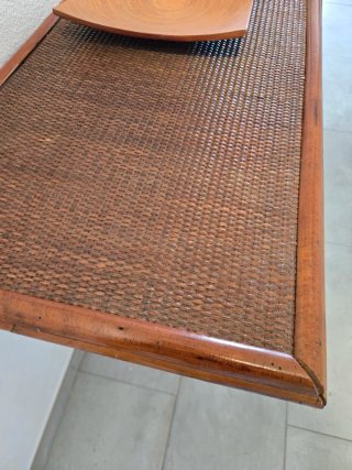 Mesa consola ratán y bambú