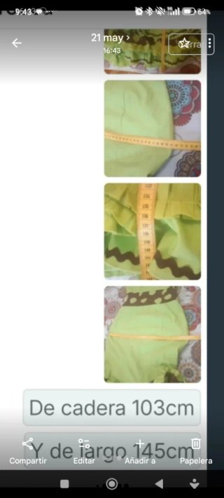 Vestido de flamenca verde con lunares