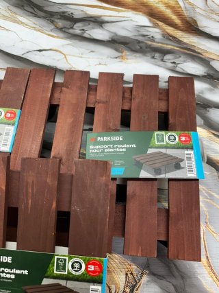 Set di 3 supporti rotondi per piante Parkside
