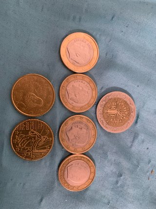 Lote monedas euro antiguas España, Francia y Bélgi