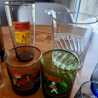 Juego vasos y cubitera marcas de whisky