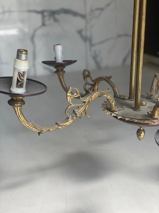 Lámpara araña vintage 5 luces bronce