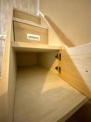 Mueble escaleras con cajones