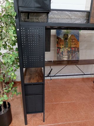 Litera con escritorio y almacenaje