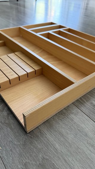 Cubertero de madera organizador