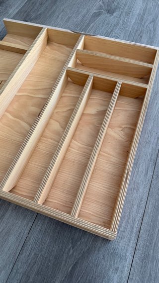 Cubertero de madera organizador