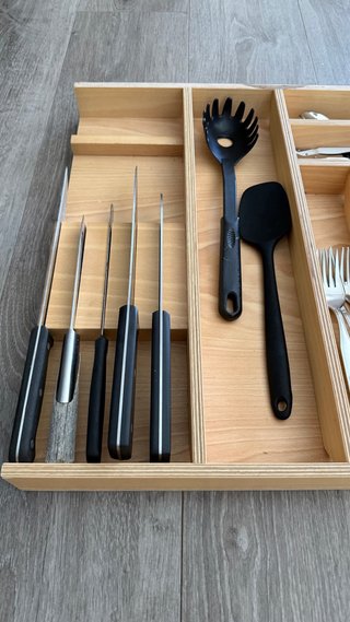 Cubertero de madera organizador