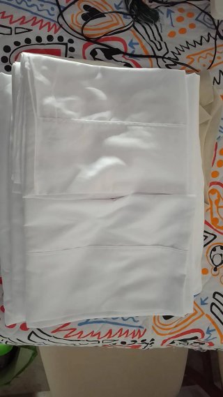 Juego Sábanas Blancas Satén Cama 150