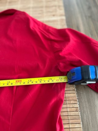 Camisa Zara roja manga larga talla M