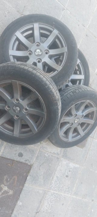 2 Llantas Aluminio Aixam 14 con Neumáticos