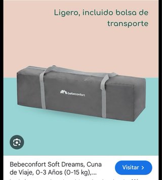 Cuna de bebé plegable 125.5x63x70.5 cm
