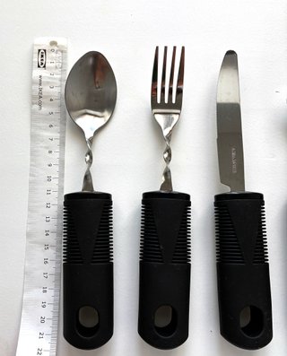 Conjunto Talheres Adaptáveis Idosos Reabilitação