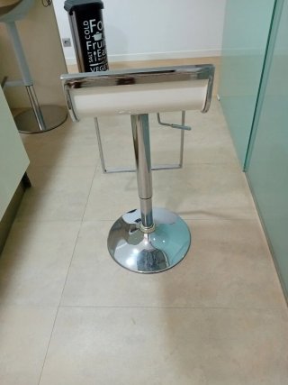 Taburetes Cocina Altos Blancos