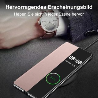 Funda Clear View piel soporte táctil