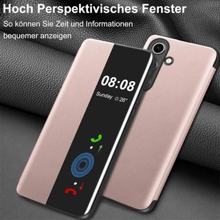 Funda Clear View piel soporte táctil