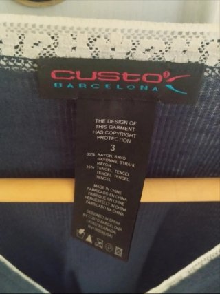 Túnica Custo Barcelona azul y plateada