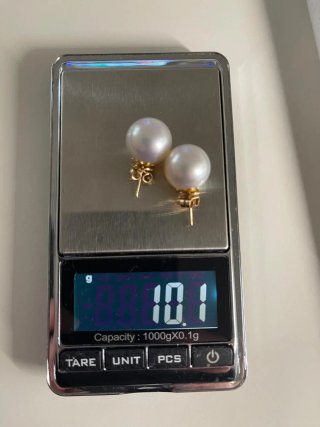 Pendientes Oro 18k Perlas Blancas MARES DEL SUR
