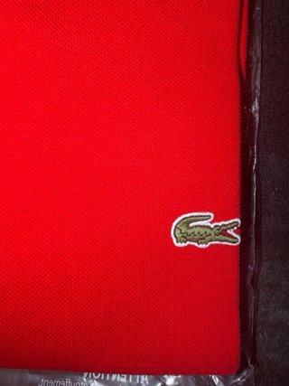 Polo Lacoste ClásicoRojo Talla L manga larga NUEVO