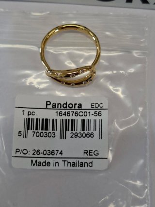 Anello Pandora Organico Oro 164676C01 Tg 56 ZYQ