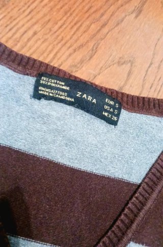 Maglione Zara righe scollo V - Taglia S