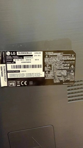 TV LG OLED 65C8LLA