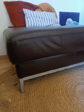 Puff piel Ikea Kramfors Marrón