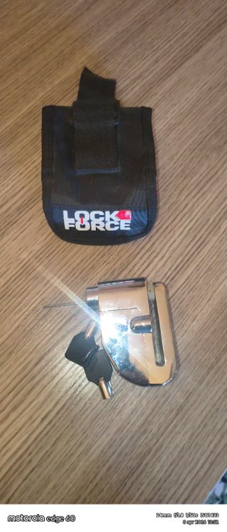 Blocca disco moto Lock Force con antifurto sonoro