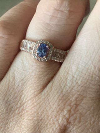 Anillo Plata con Tanzanita y Circonitas
