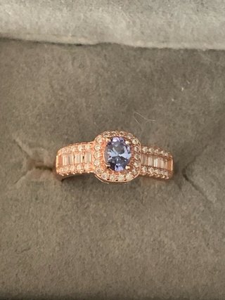 Anillo Plata con Tanzanita y Circonitas