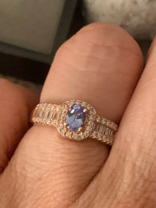 Anillo Plata con Tanzanita y Circonitas