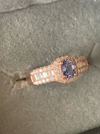 Anillo Plata con Tanzanita y Circonitas