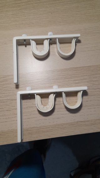 Barras y soportes de  cortinas (4 unidades)
