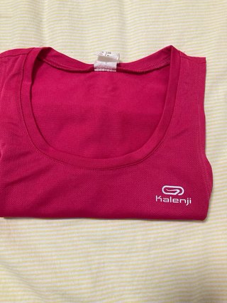 Camiseta deportiva Kalenji sin mangas rosa mujer