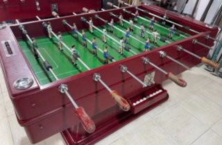 Futbolín Madera Maciza Antiguo