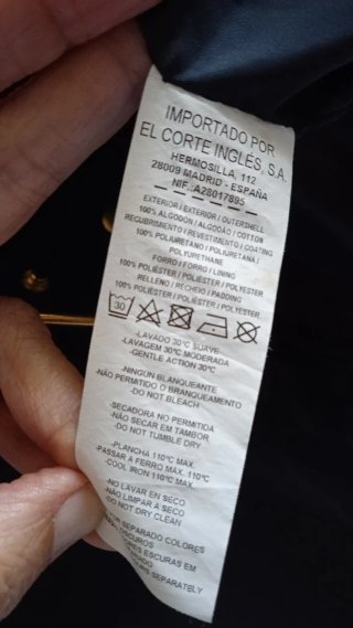 Gabardina El Corte Inglés Talla M