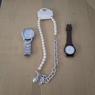 Orologi Uomo/Donna + Collana Perle