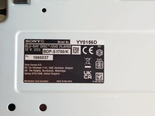 Reproductor Blu Ray Sony BDP-S1700K