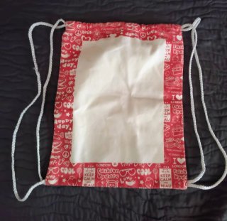 Mochila de tela para pintar