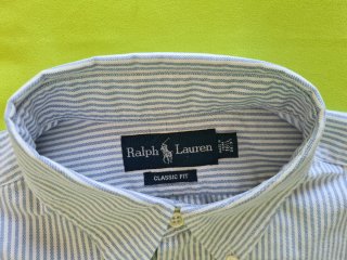 Camisa Ralph Lauren Rayas Azul y Blanca